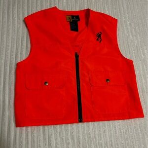 Browning Hunter Orange Vest with zipper and button pockets - YSM